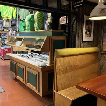 Track Town Pizza - Entrance, salad bar, first booth - Pizza Near Me - Eugene, Oregon