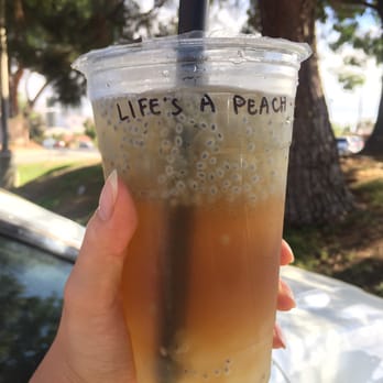 Pekoe - Life's a peach: jasmine tea with white nectarine and white peach. No white pearl, add aloe and basil seed. - Coffee & Tea Near Me - San Jose, California