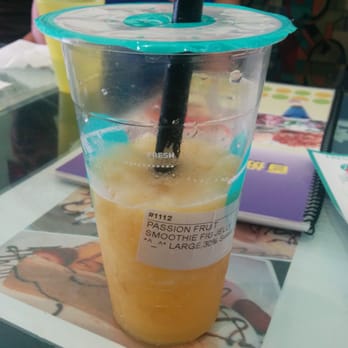 T4 - Large passionfruit smoothie with fig jelly, 30% sweetness - Bubble Tea Near Me - Millbrae, California T4 - Large passionfruit smoothie with fig jelly, 30% sweetness - Bubble Tea Near Me - Millbrae, California