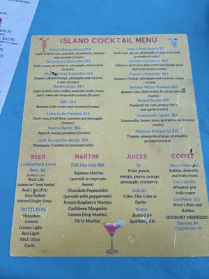 Menu photo 1 Mim's Seaside Bistro St Thomas, VI