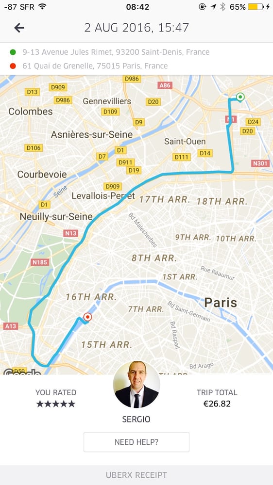 Uber - Journey Page - Taxis Near Me - Paris, 75 Uber - Journey Page - Taxis Near Me - Paris, 75