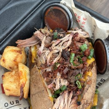 Jim 'N Nick's Bar-B-Q - Loaded Bar-B-Q Baker (pulled pork) - Barbeque Near Me - Gardendale, Alabama Jim 'N Nick's Bar-B-Q - Loaded Bar-B-Q Baker (pulled pork) - Barbeque Near Me - Gardendale, Alabama