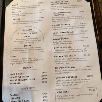 Nonna's Trattoria - Current menu 6/25/26 - Italian Near Me - St Augustine, Florida Nonna's Trattoria - Current menu 6/25/26 - Italian Near Me - St Augustine, Florida