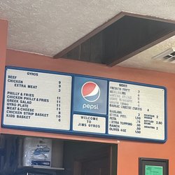 Jims Gyros - Menu as of 6/13/23