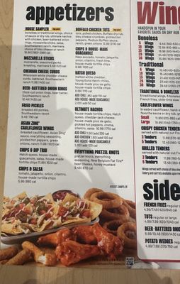 Menu photo 5 Buffalo Wild Wings Oklahoma City, OK