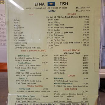 Etna Fish Market - menu - Seafood Markets Near Me - Los Angeles, California Etna Fish Market - menu - Seafood Markets Near Me - Los Angeles, California