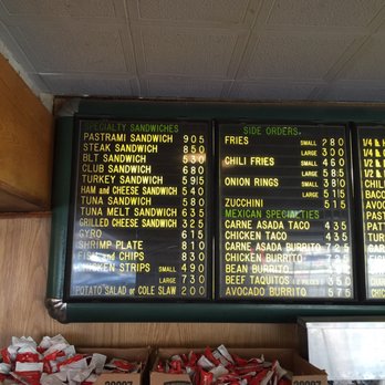Lucky Boy - Menu as of September 2016 - Burgers Near Me - Pasadena, California