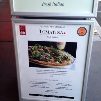 Tomatina - March specials - Pizza Near Me - Santa Clara, California