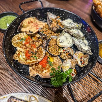 HEM Kitchen And Bar - Grilled Seafood Combo - Vietnamese Near Me - Houston, Texas HEM Kitchen And Bar - Grilled Seafood Combo - Vietnamese Near Me - Houston, Texas