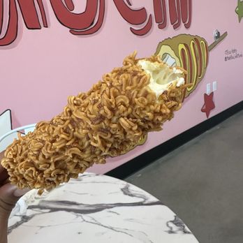 Oh Mochi - Ramen corn dog with cheese - Desserts Near Me - Raleigh, North Carolina Oh Mochi - Ramen corn dog with cheese - Desserts Near Me - Raleigh, North Carolina