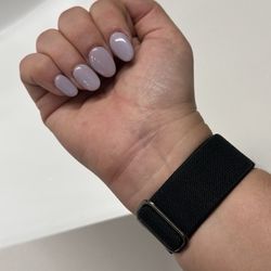 The Nail Lounge - Almond nails, cleaned up pretty good, not messy.