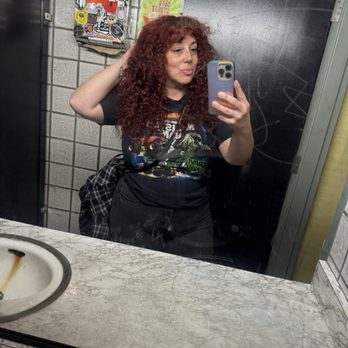 Caravan Lounge - Not a bad bathroom to selfie in, or meet lovely strangers - Dive Bars Near Me - San Jose, California