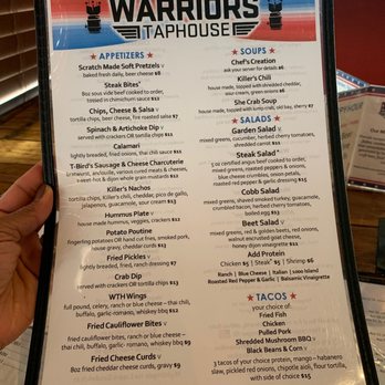 Warriors Taphouse - Back of menu - Bars Near Me - Virginia Beach, Virginia Warriors Taphouse - Back of menu - Bars Near Me - Virginia Beach, Virginia