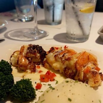 Bonefish Grill - Lobster stuffed shrimp with whipped mashed and steamed broccoli - Seafood Near Me - Longwood, Florida