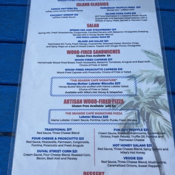 Seaside Cafe - Menu - Pizza Near Me - Key West, Florida