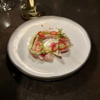 The Library - Yellowtail crudo - New American Near Me - Las Vegas, Nevada The Library - Yellowtail crudo - New American Near Me - Las Vegas, Nevada