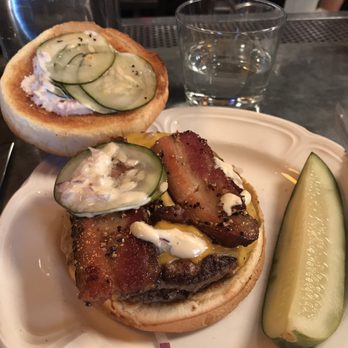 Au Cheval - Cheeseburger A Cheval with bacon--inside view - Bars Near Me - Chicago, Illinois Au Cheval - Cheeseburger A Cheval with bacon--inside view - Bars Near Me - Chicago, Illinois