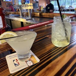 Lemon Drop Martini and a Traditional Margarita
