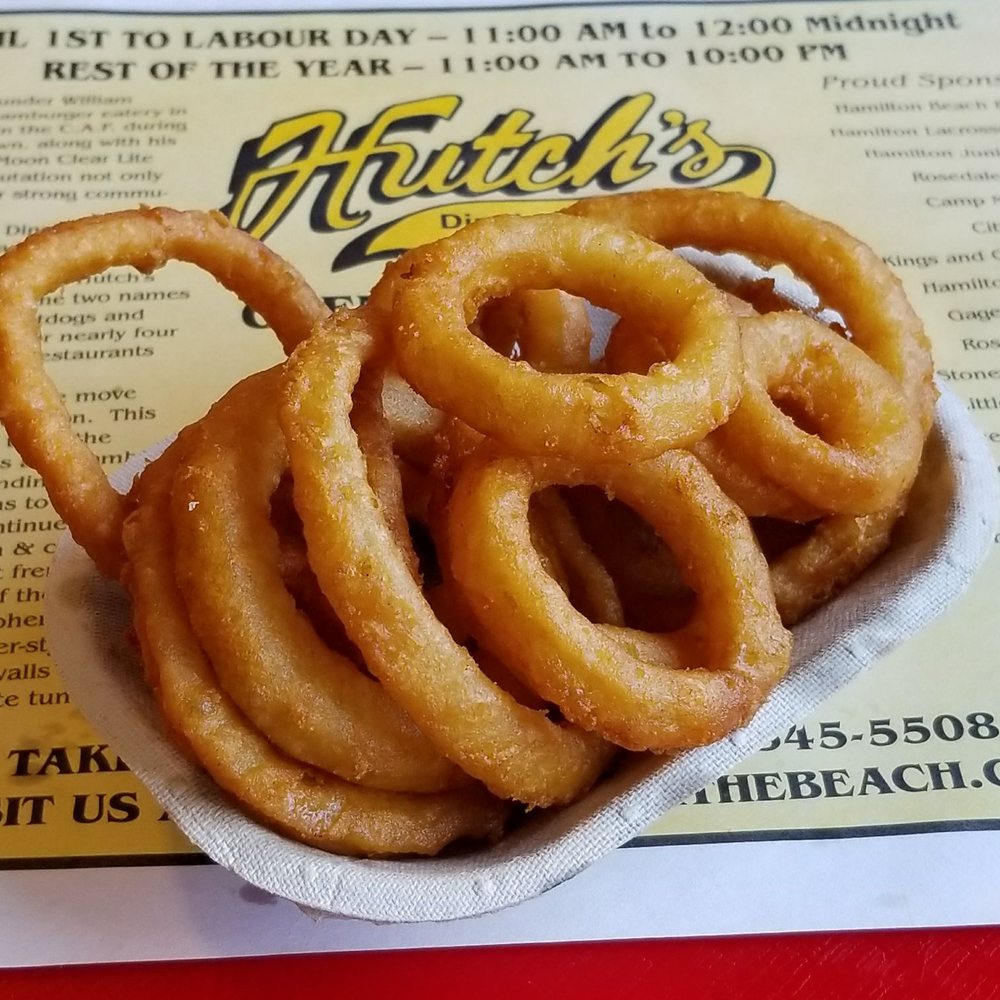 Hutch's On The Beach - Onion rings, $3.55 - Fish & Chips Near Me - Hamilton, Ontario Hutch's On The Beach - Onion rings, $3.55 - Fish & Chips Near Me - Hamilton, Ontario