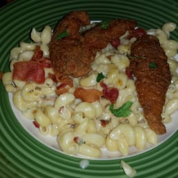 Four-cheese Mac & Cheese with Honey Pepper Chicken Tenders Four-cheese Mac & Cheese with Honey Pepper Chicken Tenders