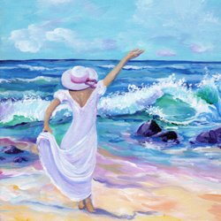 Painting Paradise - "Living the Dream" artwork by Kauai Artist Marionette Taboniar