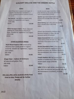 Menu photo 1 Scrumpy Willow and the Singing Kettle Newcastle Upon Tyne, XTW Menu photo 1 Scrumpy Willow and the Singing Kettle Newcastle Upon Tyne, XTW