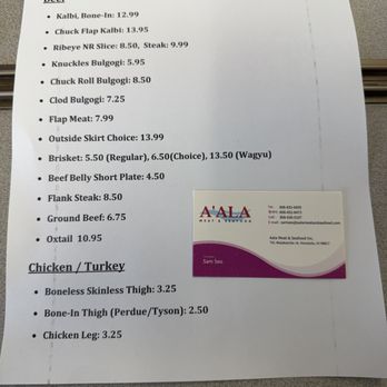 Aala Meat Market - Prices - Meat Shops Near Me - Honolulu, Hawaii