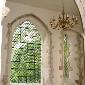 St Mary Our Lady - Contrasting styles: south transept, wide Decorated Gothic window arch (minus tracery) and narrow Early English Gothic lancet - Churches Near Me - Chichester, WSX