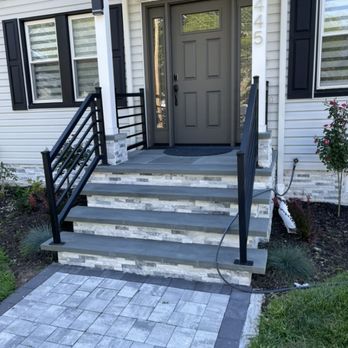 Hosanna Construction - Replaced entryway exterior door. As well as the rails and pavers and sidings. - General Contractors Near Me Hosanna Construction - Replaced entryway exterior door. As well as the rails and pavers and sidings. - General Contractors Near Me