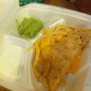 New Mexican Grill - Cheese quesadilla with a dab of guacamole and sour cream.  Nothing to Yelp about. - New Mexican Cuisine Near Me - Gilbert, Arizona