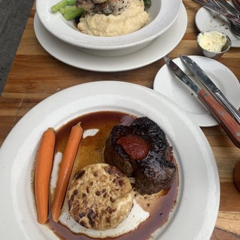44 & X Hell's Kitchen - The oregano chicken with garlic mashed and the filet with scalloped potatoes - New American Near Me - New York, New York 44 & X Hell's Kitchen - The oregano chicken with garlic mashed and the filet with scalloped potatoes - New American Near Me - New York, New York