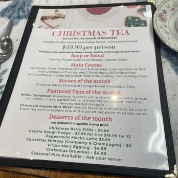 Crest Hill Tea Room - Christmas tea menu - Tea Rooms Near Me - The Plains, Virginia Crest Hill Tea Room - Christmas tea menu - Tea Rooms Near Me - The Plains, Virginia