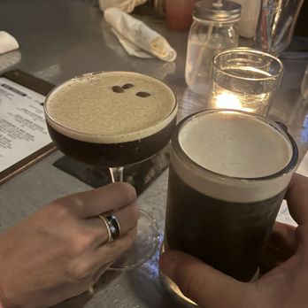 The Ice Plant - Espresso martini and Guinness from a can (had no idea before I ordered it) - Cocktail Bars Near Me - St. Augustine, Florida The Ice Plant - Espresso martini and Guinness from a can (had no idea before I ordered it) - Cocktail Bars Near Me - St. Augustine, Florida