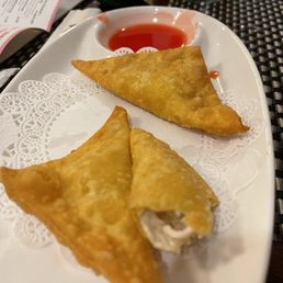 Crab Rangoon, maybe from restaurant depot? Crab Rangoon, maybe from restaurant depot?