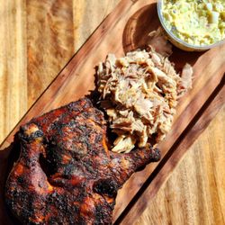 Wolf N' Bear Kitchen - Chicken Quarters Cuban pork Tater salad
