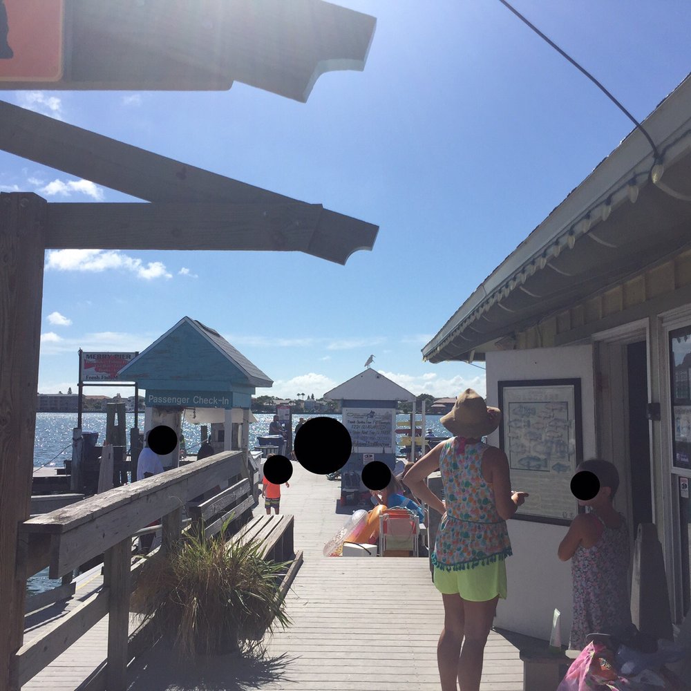 Shell Key Shuttle - pier to board Shell Key Shuttle - pier to board