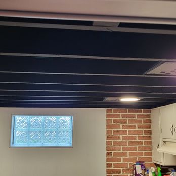 Senyk Painting - Sprayed basement ceilings black - Painters Near Me Senyk Painting - Sprayed basement ceilings black - Painters Near Me