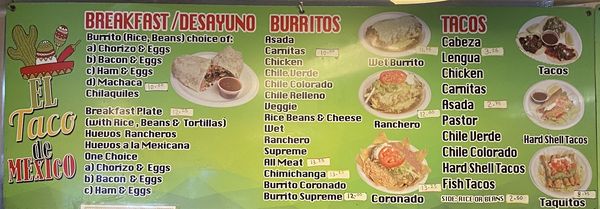 Menu photo 6 Taco De Mexico Atascadero, CA