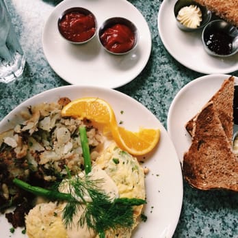Plums Cafe - crab + asparagus omelet is my fave. - Breakfast & Brunch Near Me - Costa Mesa, California