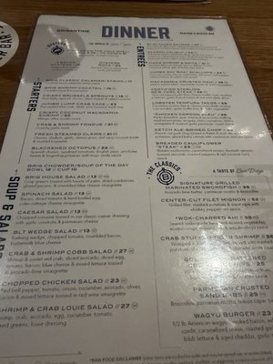 Menu photo 2 Brigantine - Portside Pier San Diego, CA