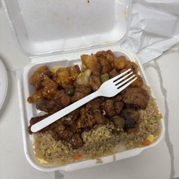orange chicken, jalapeño chicken & general tso chicken with fried rice orange chicken, jalapeño chicken & general tso chicken with fried rice
