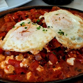 Leoné Café - Shakshuka with over medium eggs - Breakfast & Brunch Near Me - Las Vegas, Nevada Leoné Café - Shakshuka with over medium eggs - Breakfast & Brunch Near Me - Las Vegas, Nevada