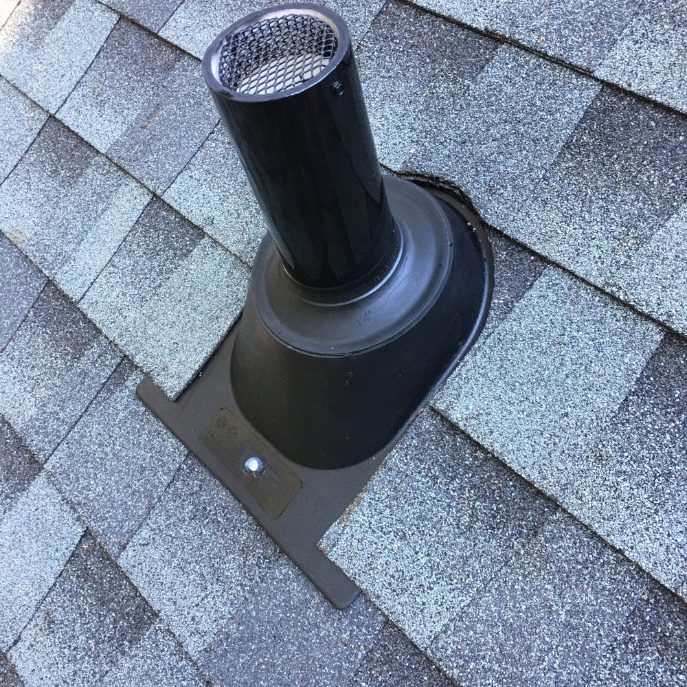 Radon Installation Contractors - Beautiful exhaust port, spray painted black so it disappears from view entirely. - Environmental Abatement Near Me - Alexandria, Virginia Radon Installation Contractors - Beautiful exhaust port, spray painted black so it disappears from view entirely. - Environmental Abatement Near Me - Alexandria, Virginia