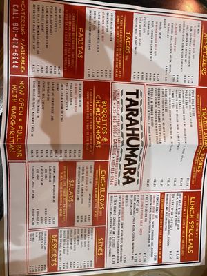 Menu photo 1 Tarahumara Park City, UT Menu photo 1 Tarahumara Park City, UT
