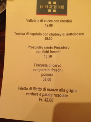 Menu photo 4 Antico Grotto Ticino Mendrisio, TI