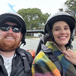 Make sure your helmets are on the whole time you're in the car ;)