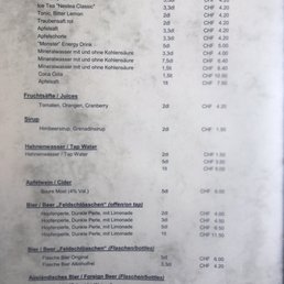 Drink Menu
