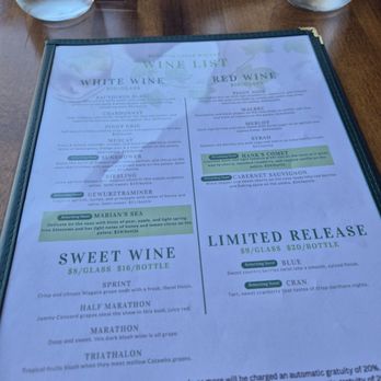 Running Vines Winery - Menu - Wine Tasting Room Near Me - Chesterton, Indiana