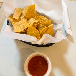 Complimentary chips and salsa