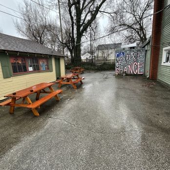 Last Chance Pizza - empty picnic tables in a parking lot - Pizza Near Me - Indianapolis, Indiana Last Chance Pizza - empty picnic tables in a parking lot - Pizza Near Me - Indianapolis, Indiana